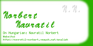 norbert navratil business card